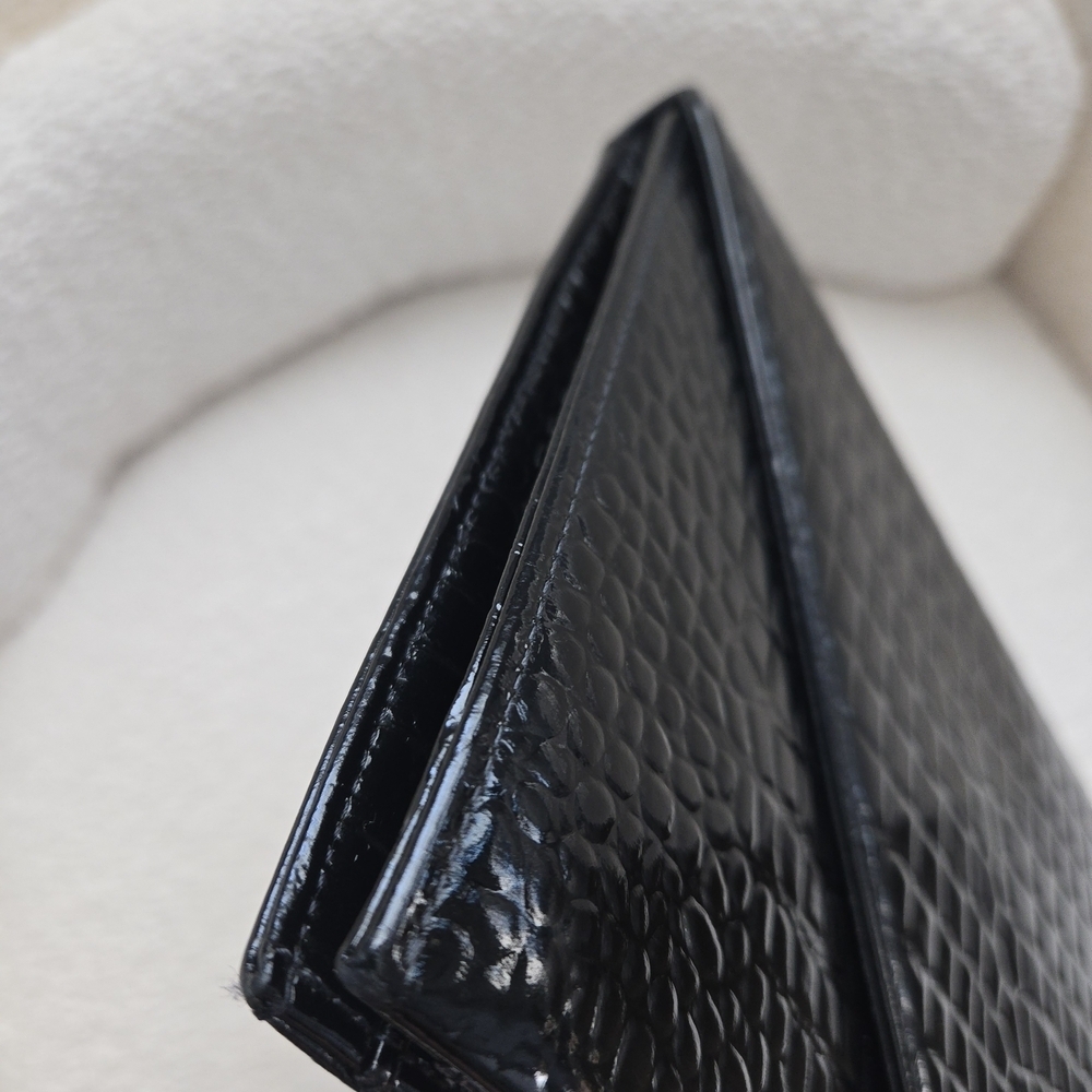 Yves Saint Laurent Vintage Black Patent Clutch - Picture 11 of 17